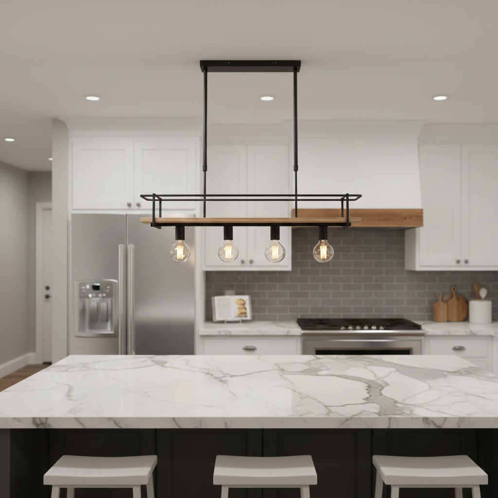 Milonga Ceiling Pendant Light - Linear 4 Bulb