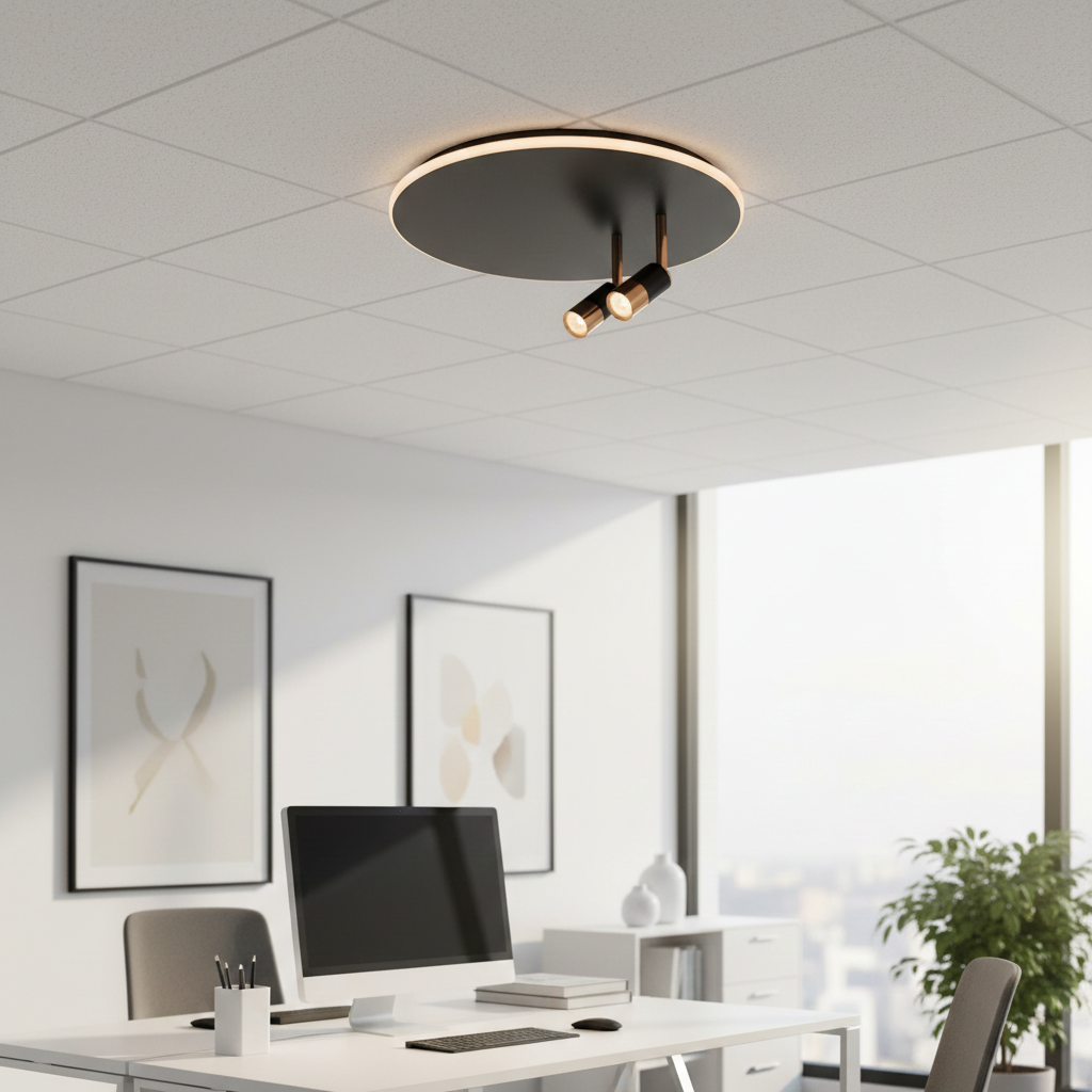 Jubel Flush Ceiling Light - 2 Spotlights