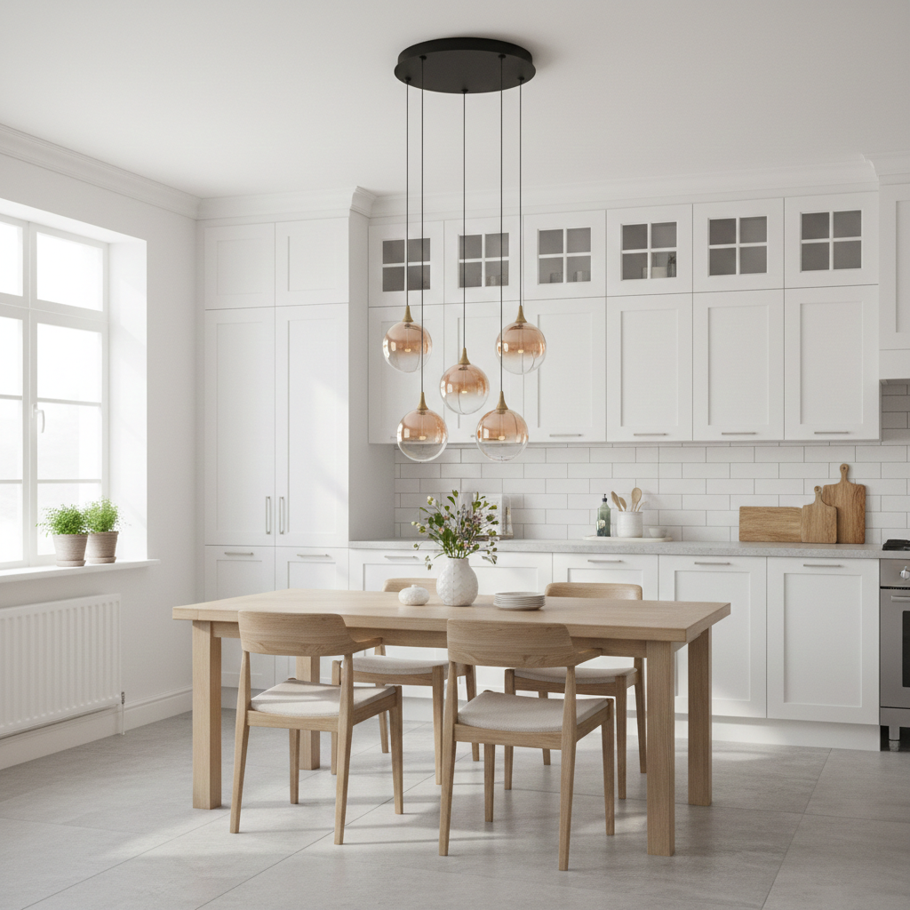 Gisela Ceiling Multi Pendant Light - Circular 5 Drop