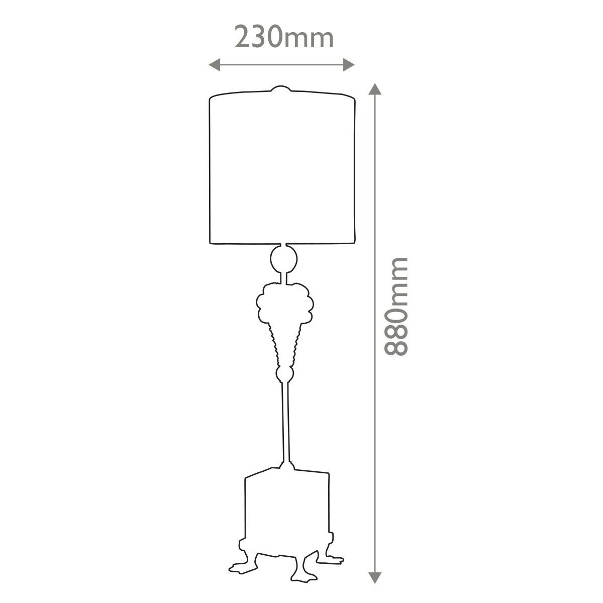 Pompadour X Table Lamp