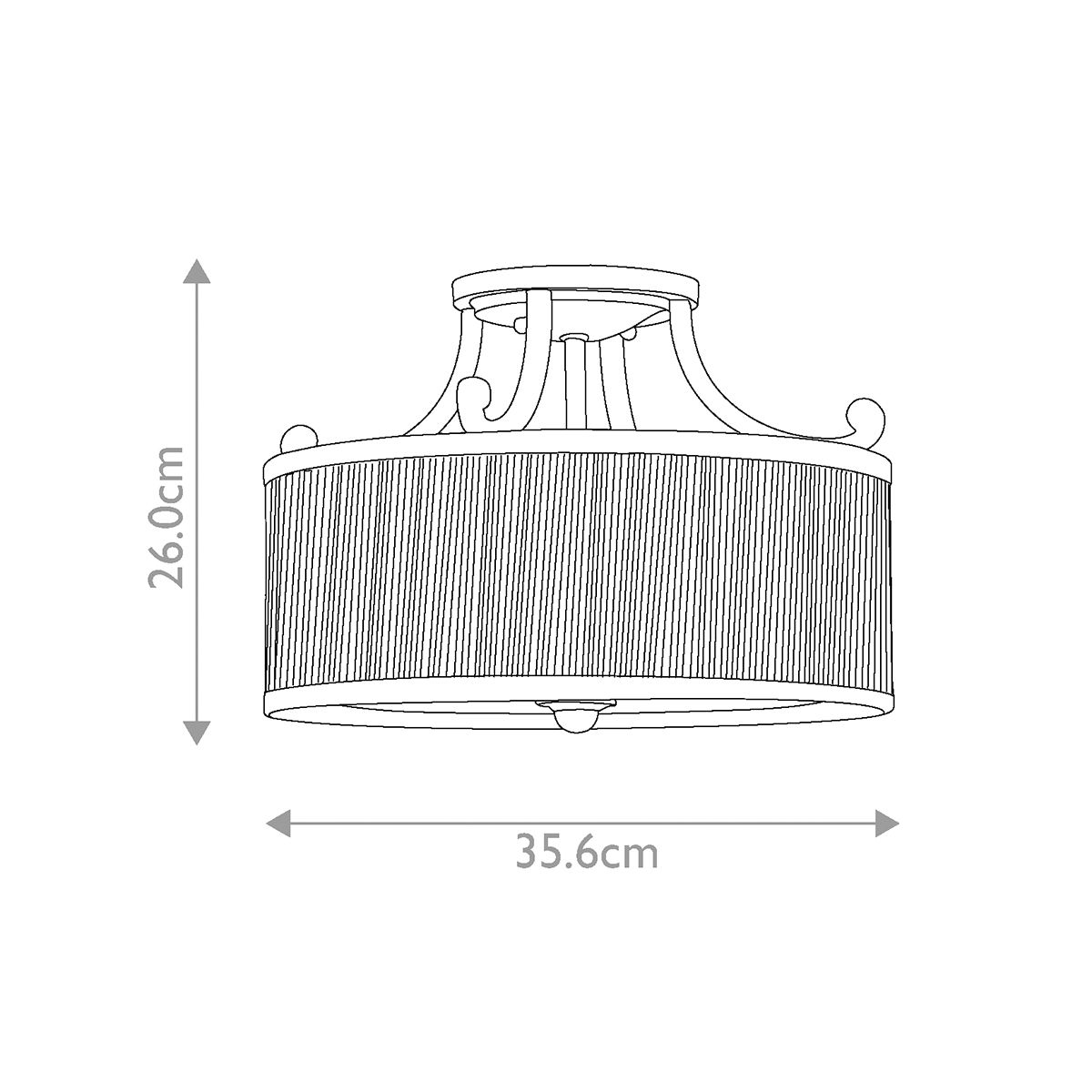 Abbey Flush Ceiling Light