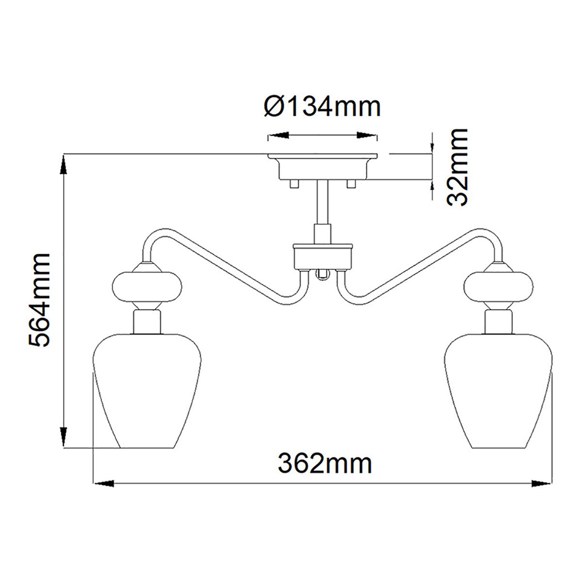 Armand Flush Ceiling Light