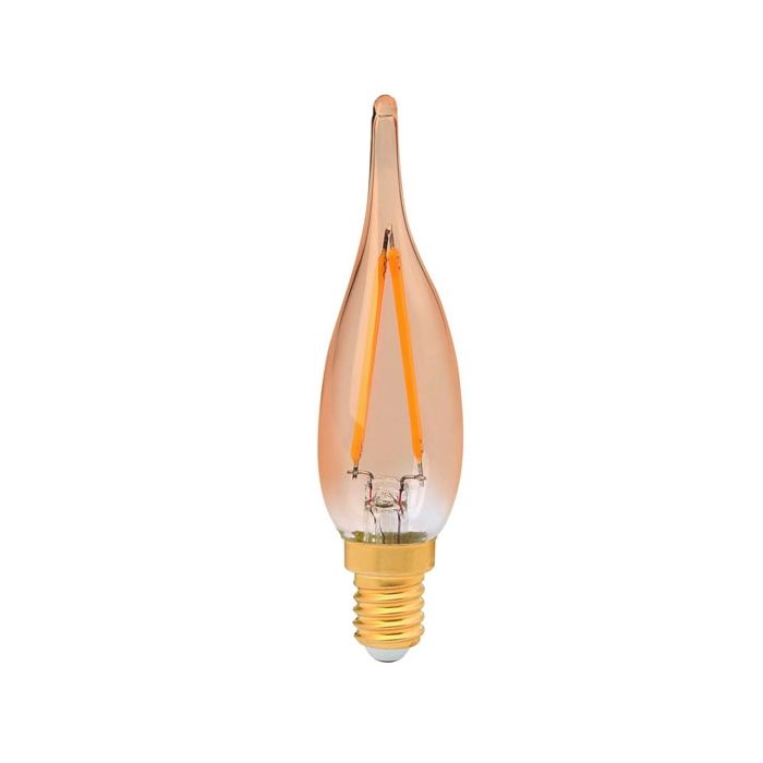 Girard Sudron Flame Tip Filament Lamp, E14, Non-Dimmable, 1W, 2500K