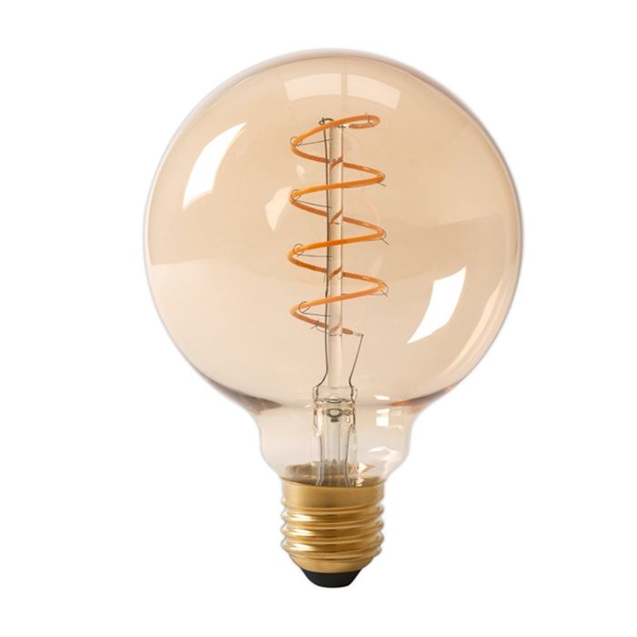 Calex 120mm Spiral Globe Filament Lamp, E27, Dimmable, 4W, 2100K