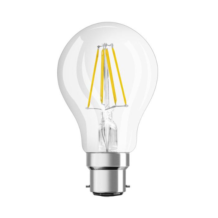 Osram GLS Filament Lamp, B22, Dimmable, 6.5W, 2700K