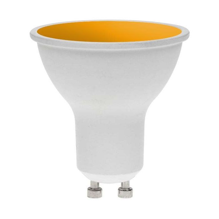 Amber GU10 Lamp, GU10, Dimmable, 7W, N/A