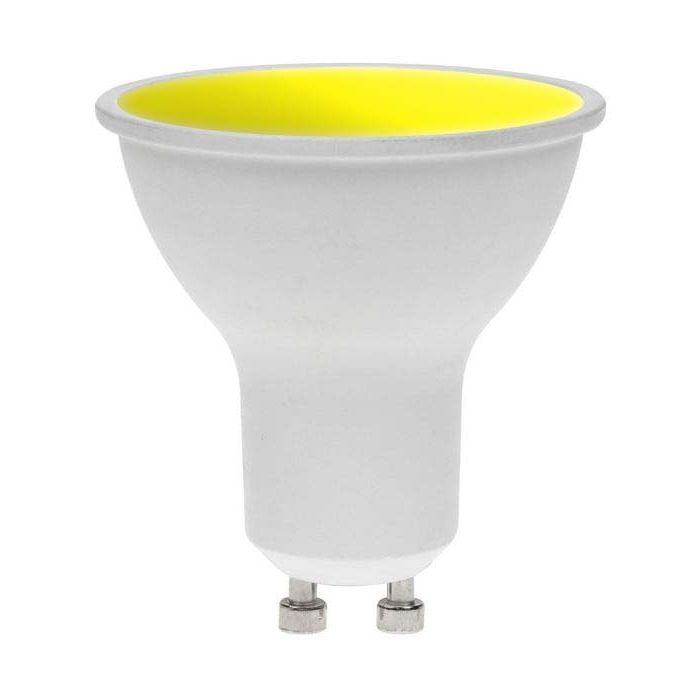 Yellow GU10 Lamp, GU10, Dimmable, 7W, N/A