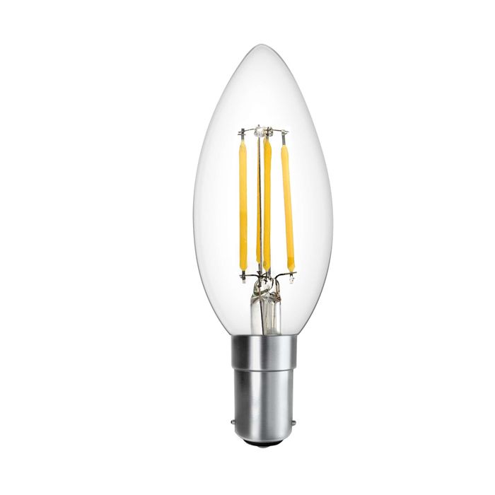 Filament Candle Lamp, B15, Dimmable, 5.3W, 2700K