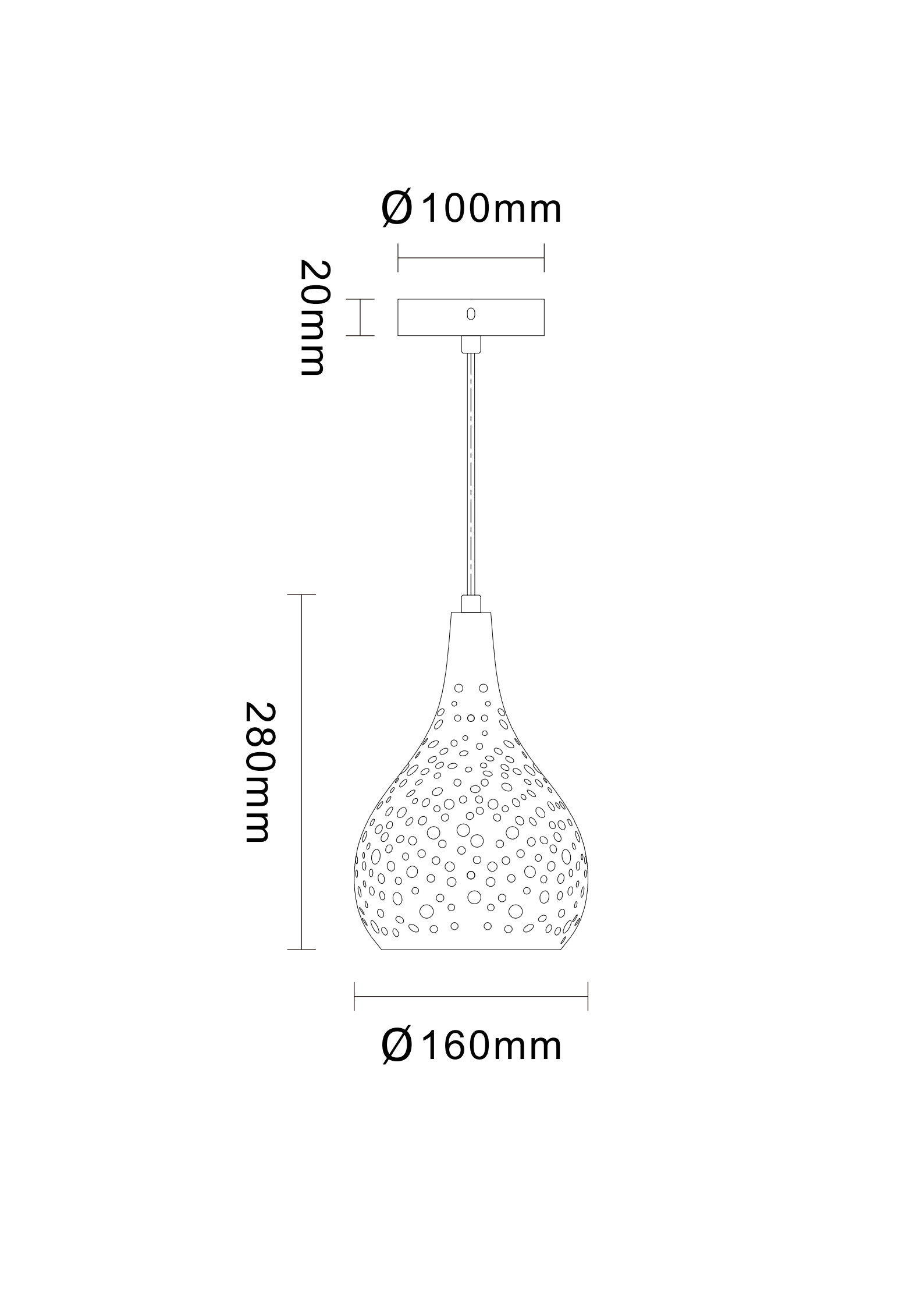 Poro Ceiling Light