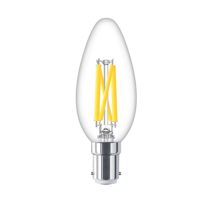 Philips Master Filament Candle Lamp, B15, Dimmable, 6W, 2700K
