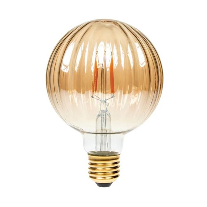 Pumpkin Globe Filament Lamp, E27, Dimmable, 4W, 1800K