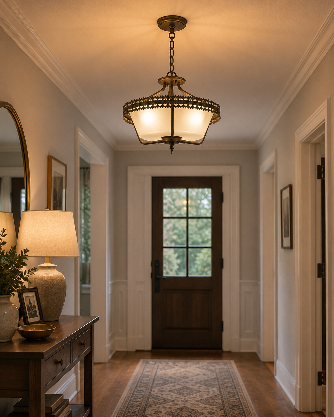Crown Flush Ceiling Light