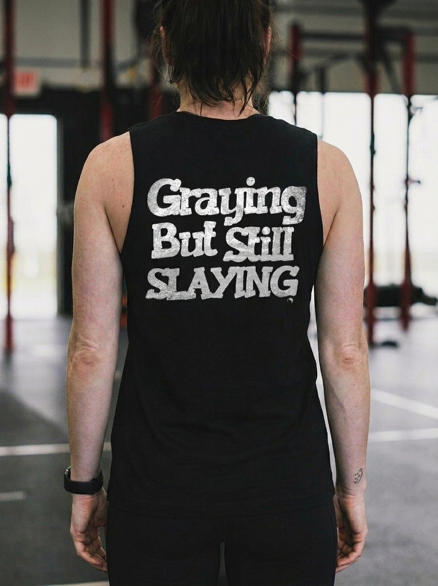 Graying But Still Slaying Printed Women's Vest