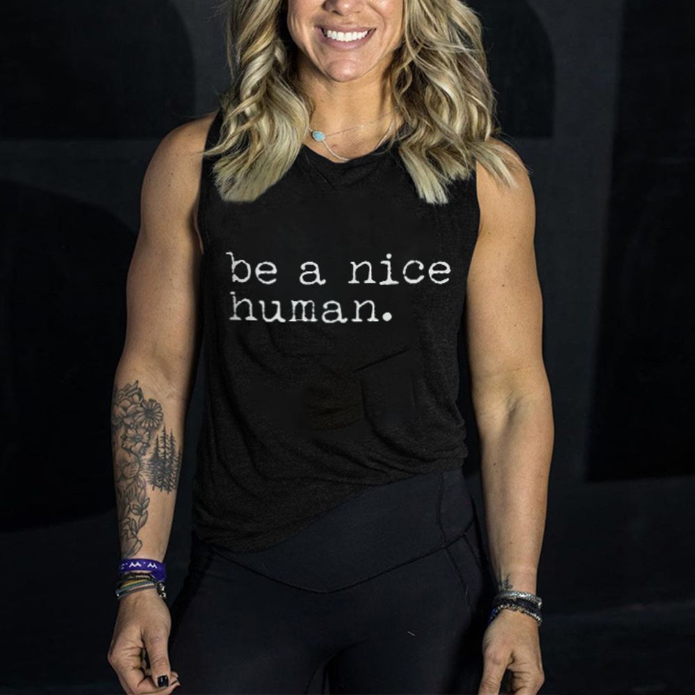 Be A Nice Human Print Women's Vest