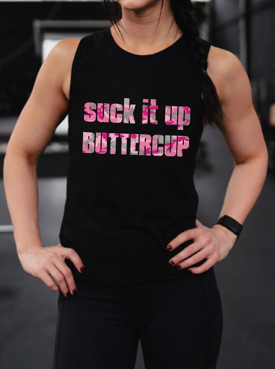 Suck It Up Buttercup Printed Women's Vest