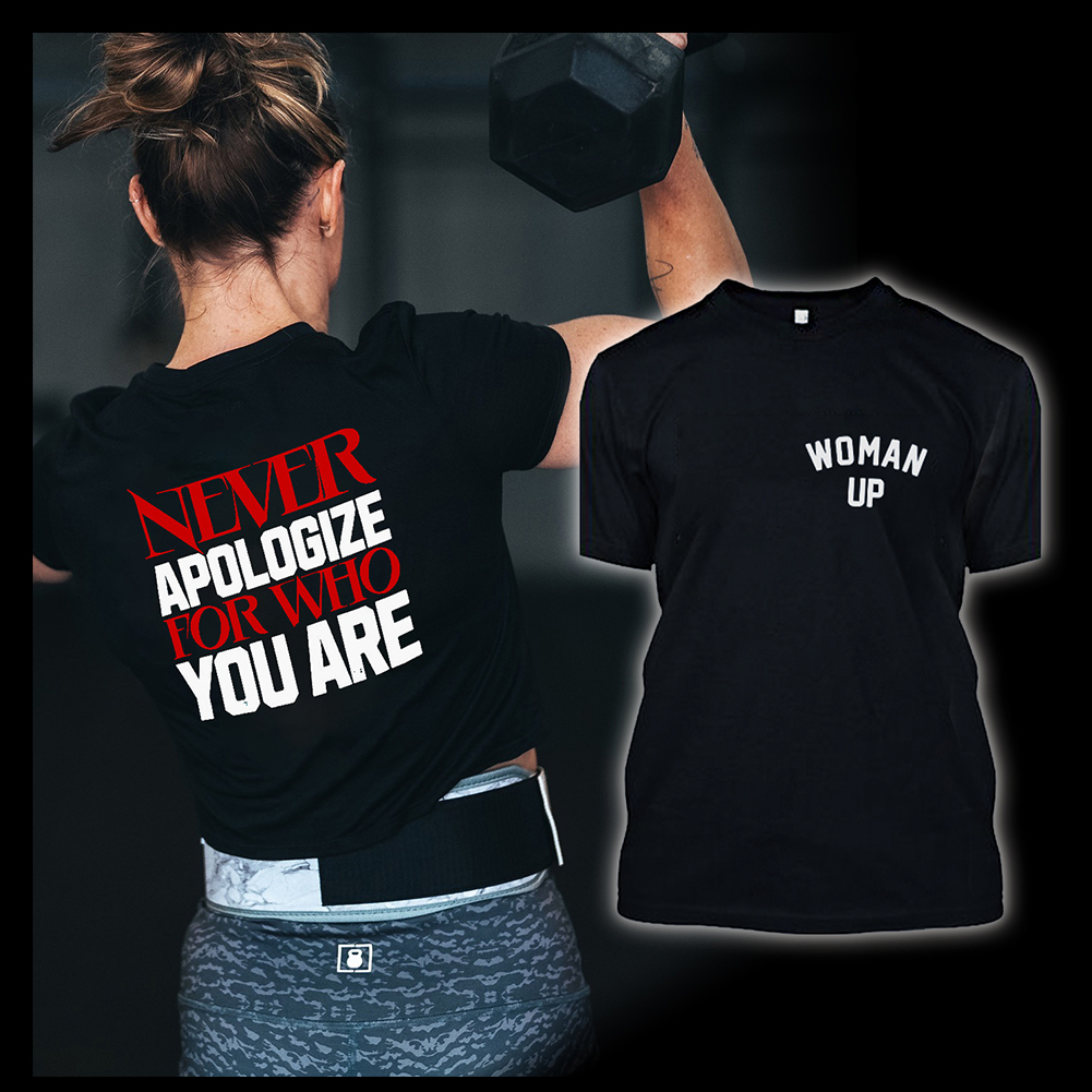 Never Apologize For Who You Are Printed Women's T-shirt
