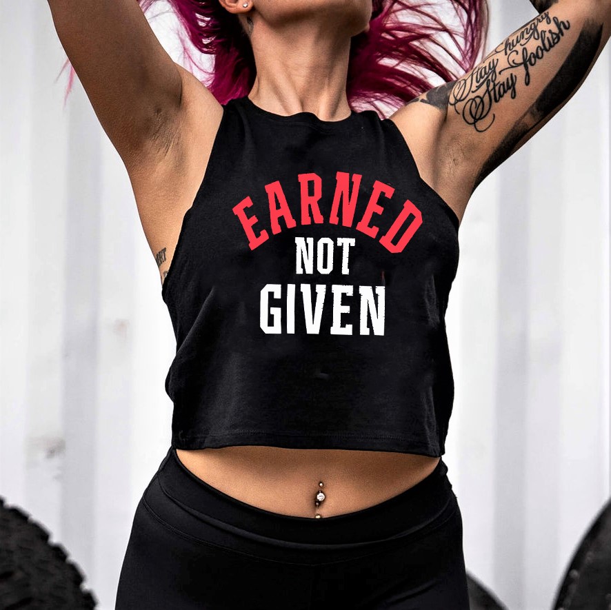 Earned Not Given Printed Women's Vest