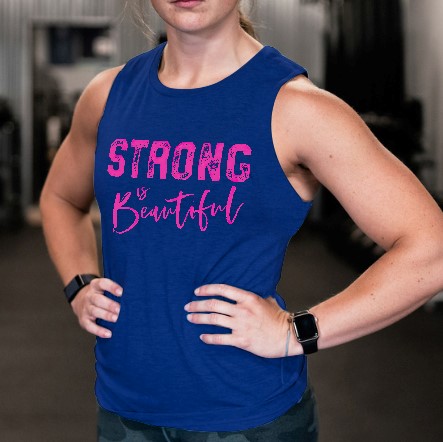 Strong Is Beautiful Print Women's Vest