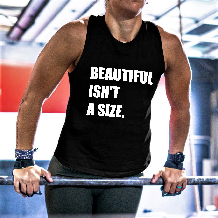 Beautiful Isn't A Size Print Women's Vest