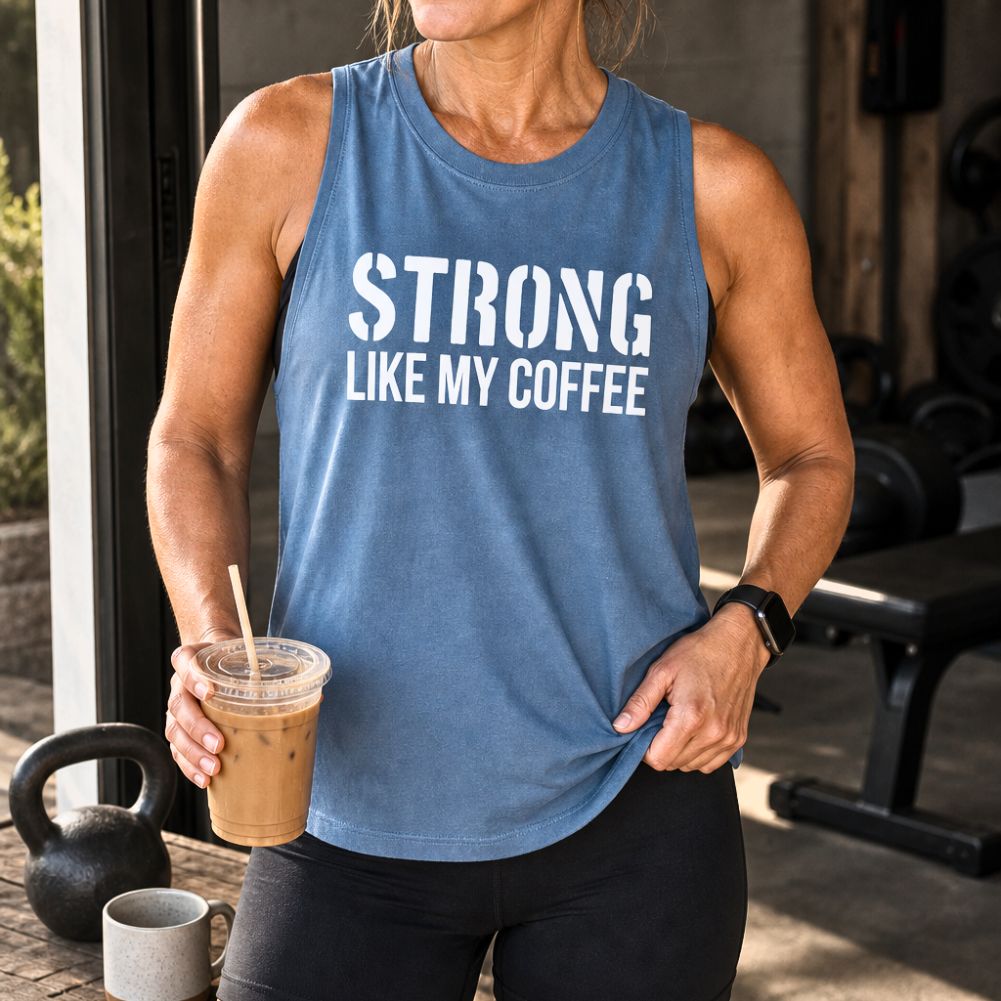 Strong Like My Coffee Printed Women's Vest