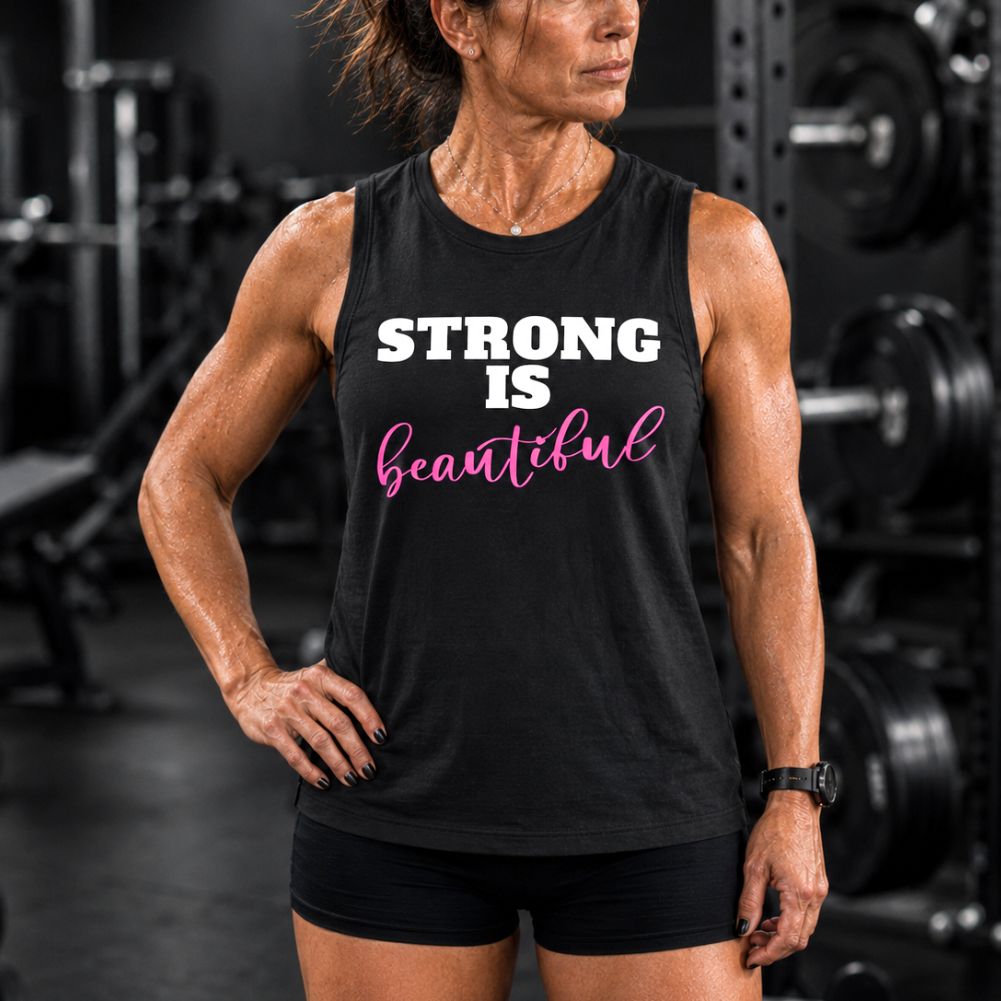 Strong Is Beautiful Print Women's Vest