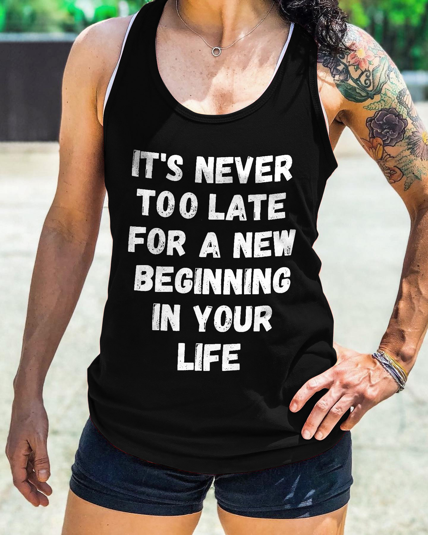 It's Never Too Late For A New Beginning In Your Life Printed Women's Vest
