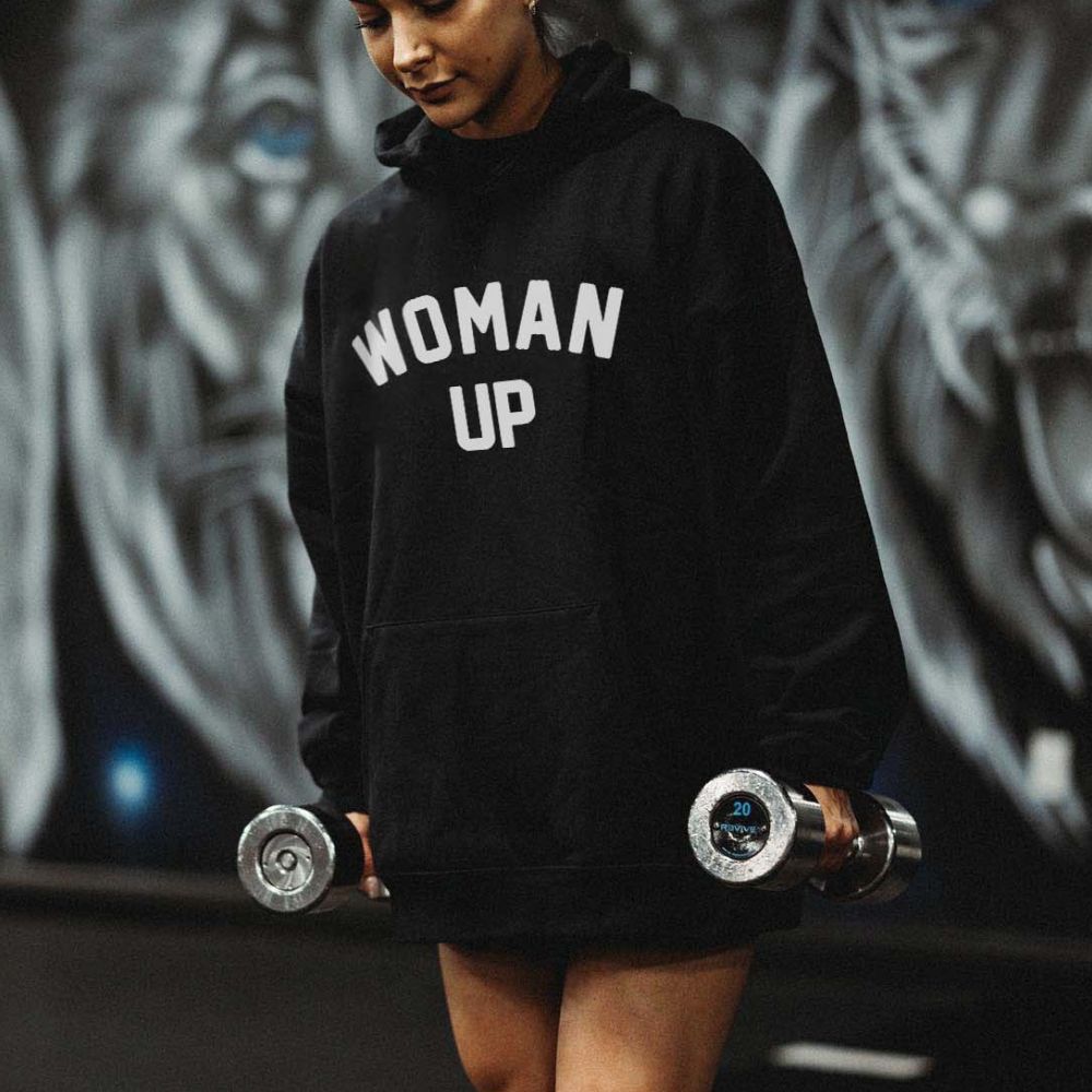 Woman Up Printed Women's Hoodie