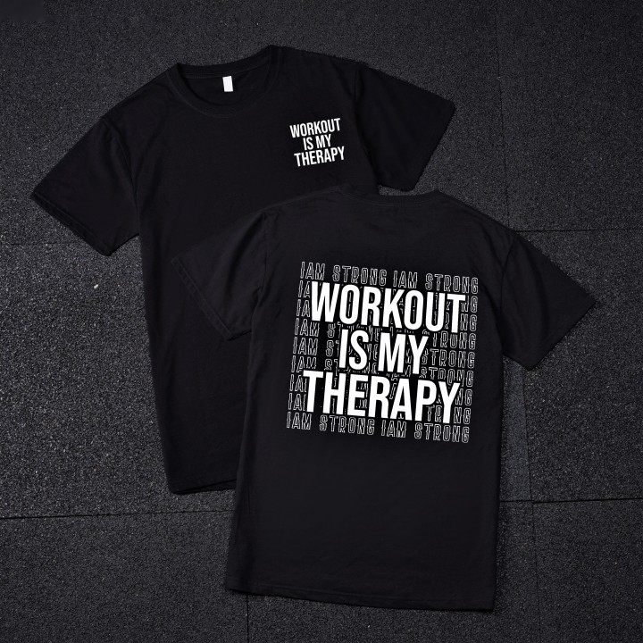 Workout Is My Therapy Printed Women's T-shirt