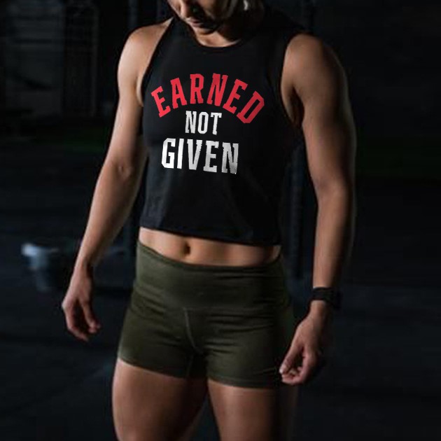 Earned Not Given Printed Women's Crop Top