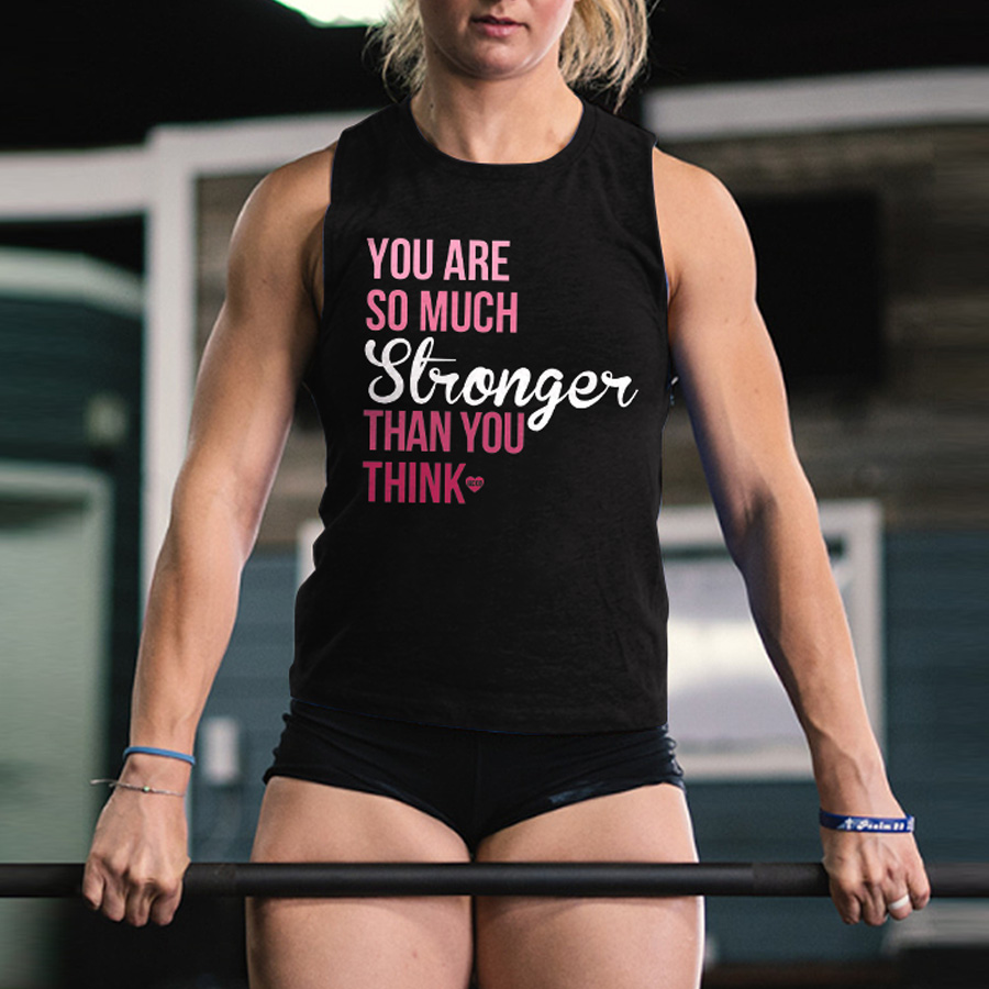You Are So Much Stronger Than You Think Printed Women's Vest