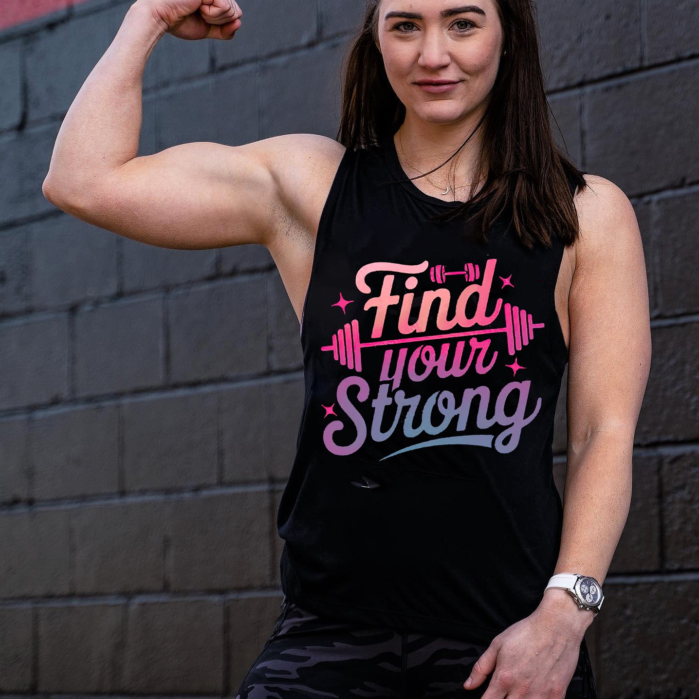 Find Your Strong Printed Women's Vest