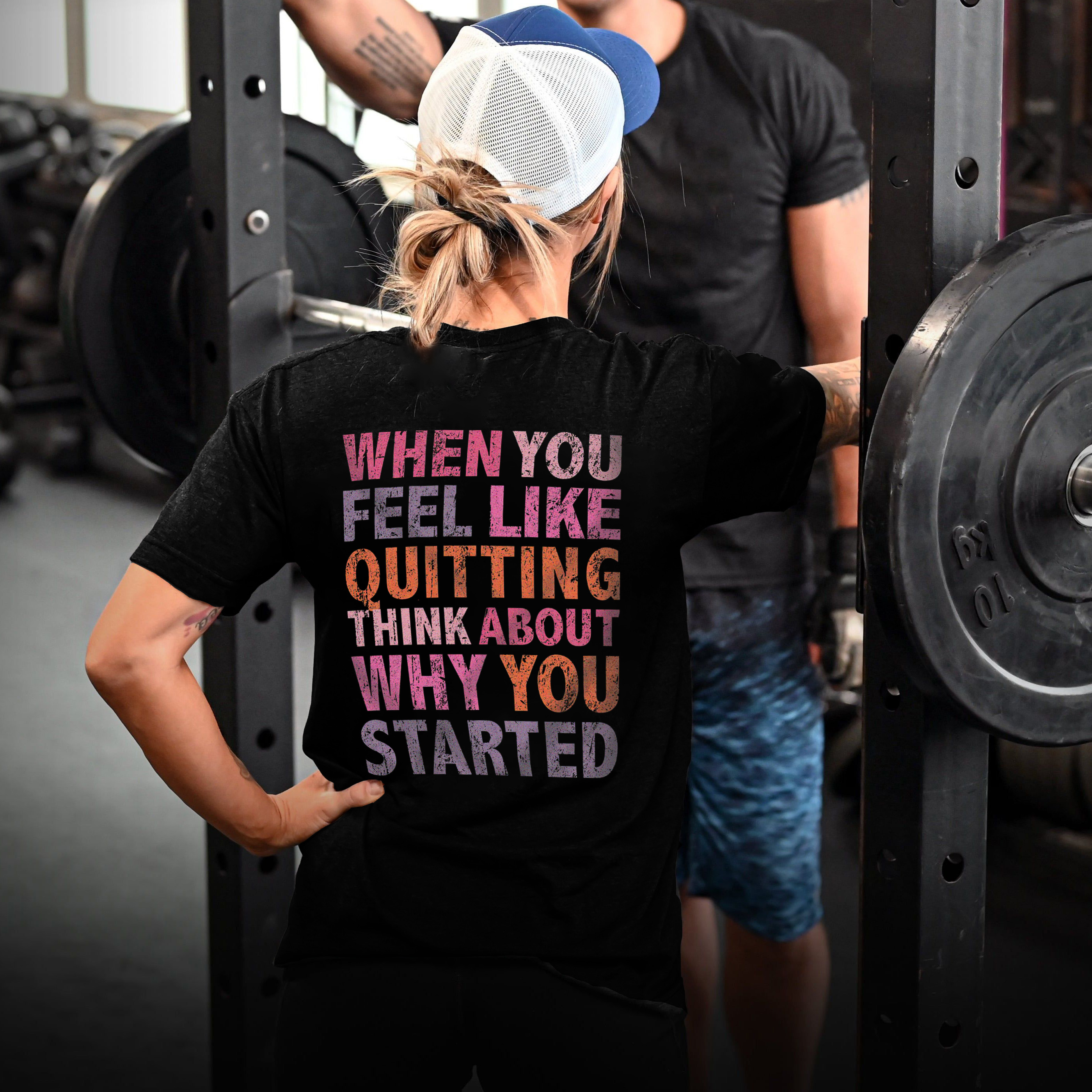 When You Feel Like Quitting Think About Why You Started Printed Women's T-shirt