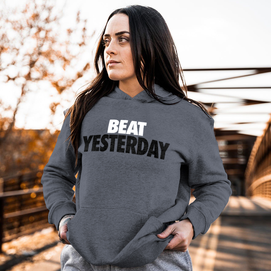Beat Yesterday Printed Women's Hoodie