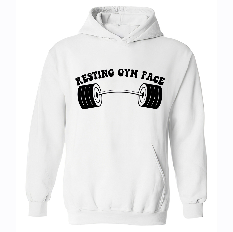 Resting Gym Face Print Women's Hoodie-traneing