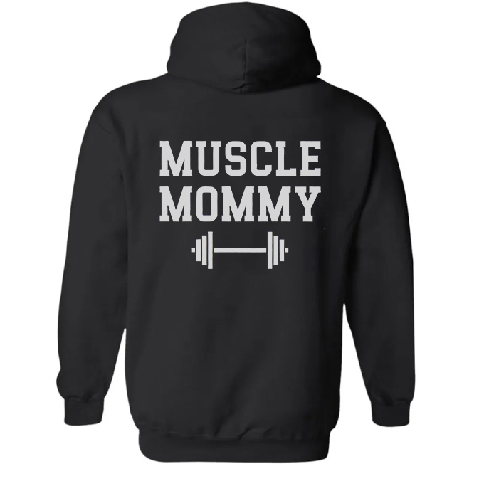 Muscle Mommy Printed Women's Hoodie-traneing