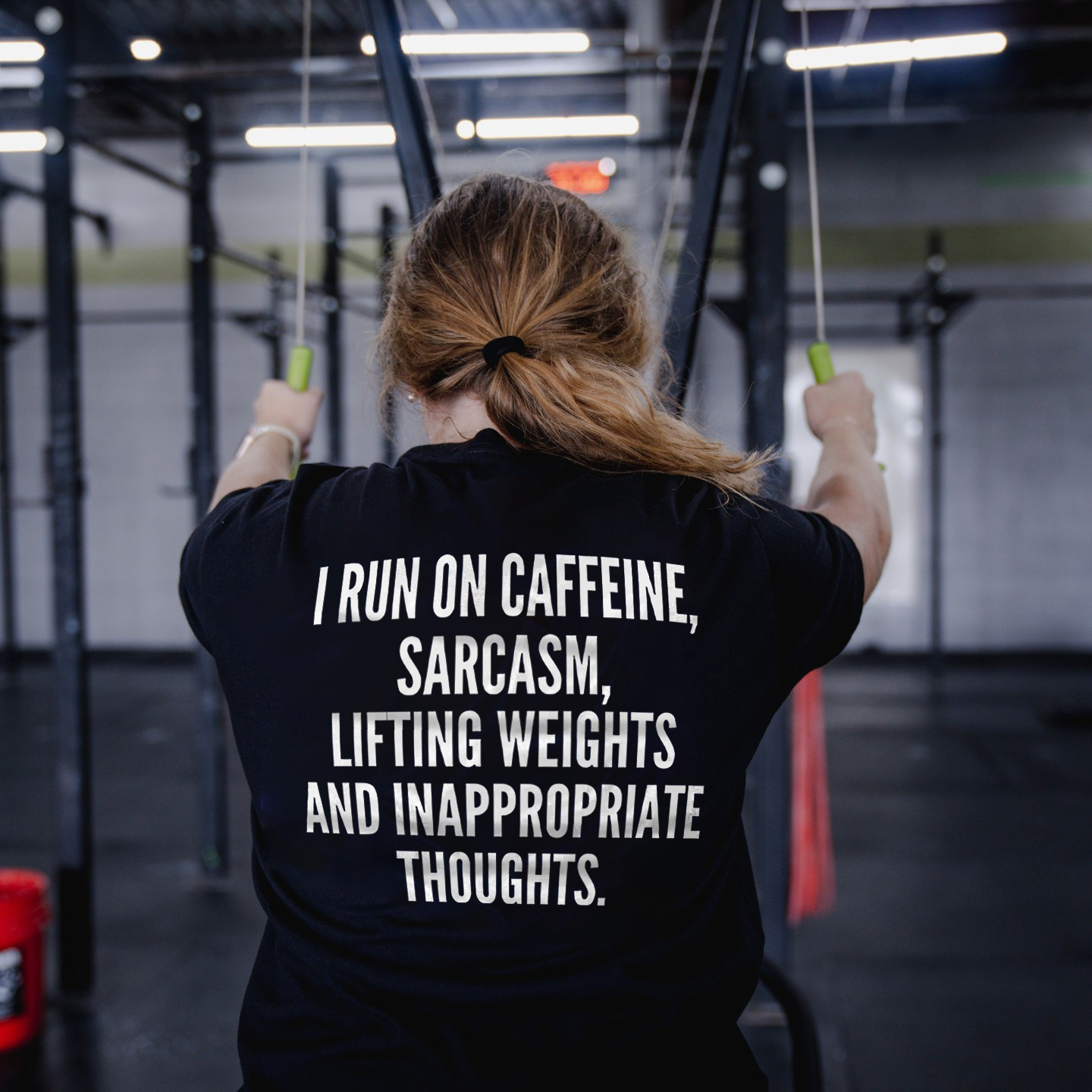 I Run On Caffeine Sarcasm  Printed Women's T-shirt