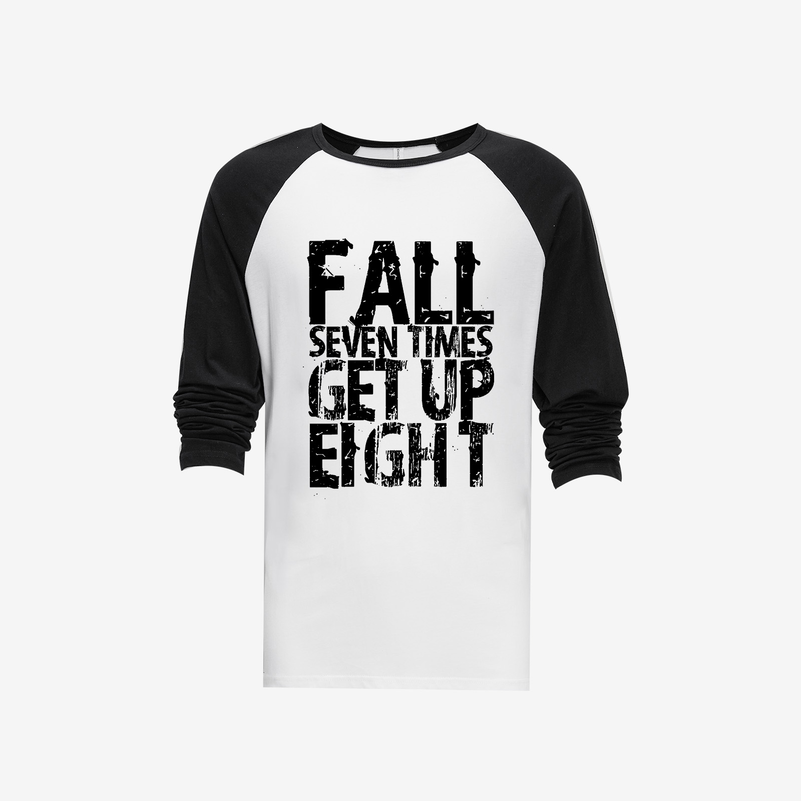 Fall Seven Times Get Up Eight Long Sleeve T-shirt-traneing