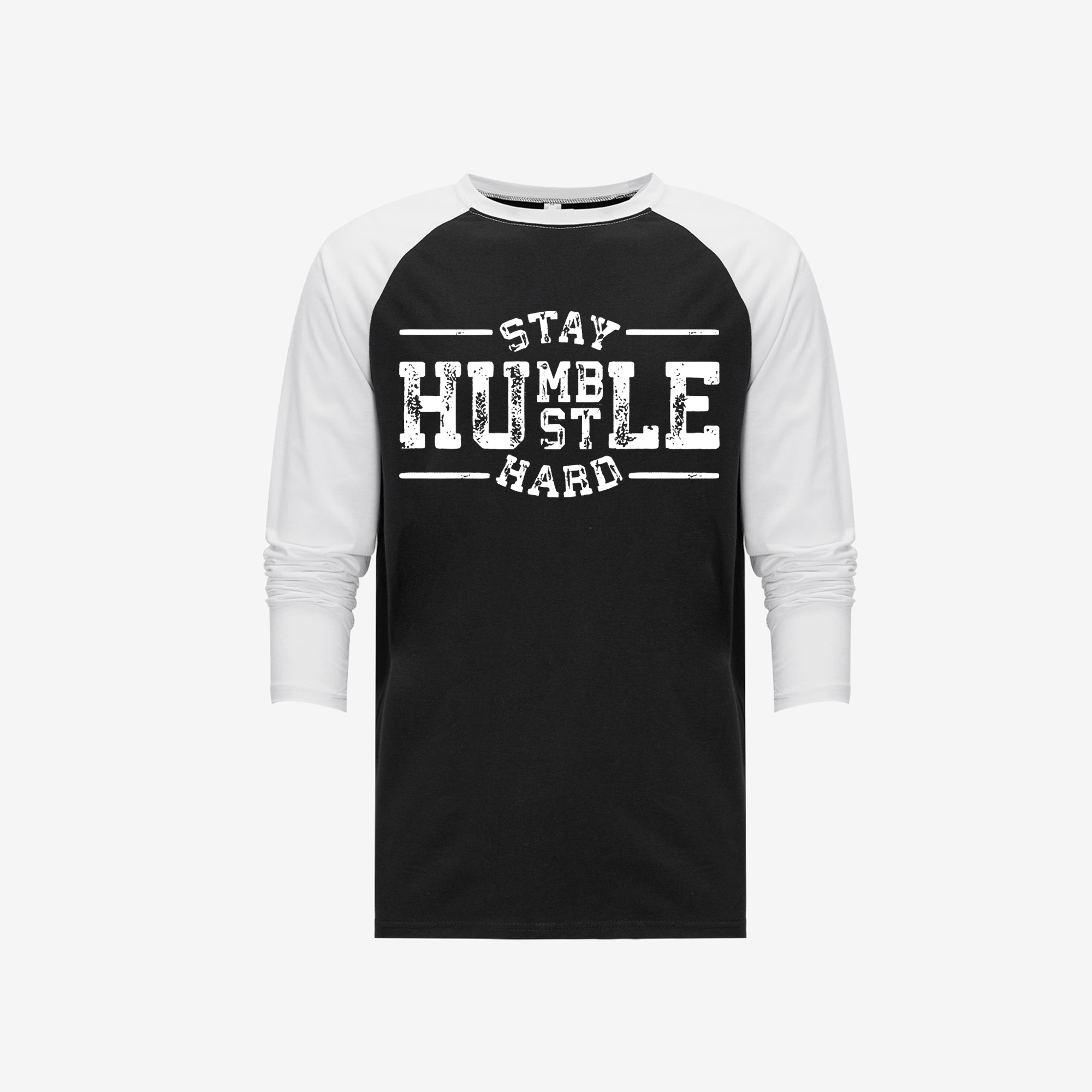 Stay Humble Hard Printed Long Sleeve T-shirt-traneing