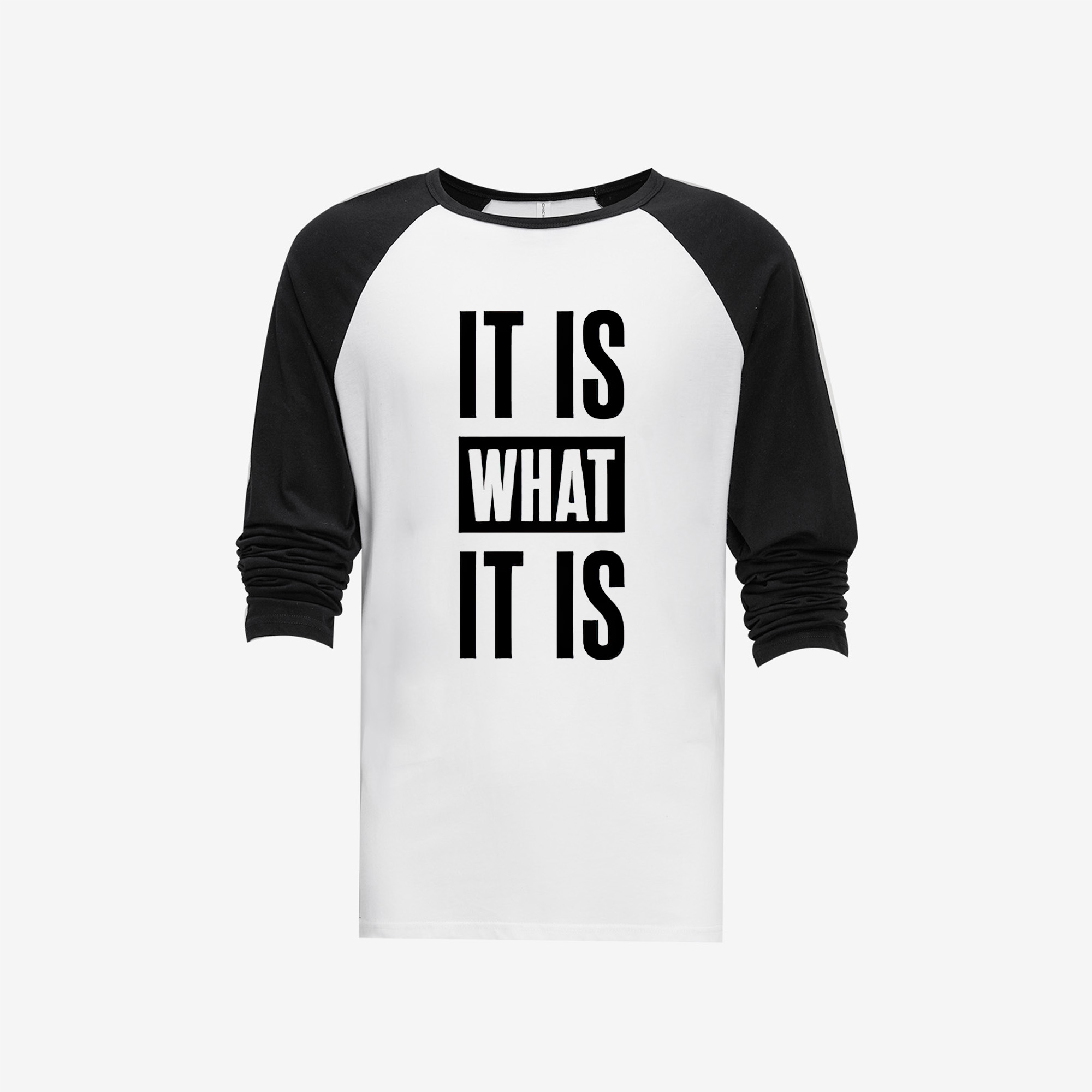 It Is What It Is Printed Long Sleeve T-shirt-traneing