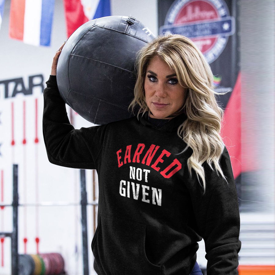 Earned Not Given Printed Women's Hoodie