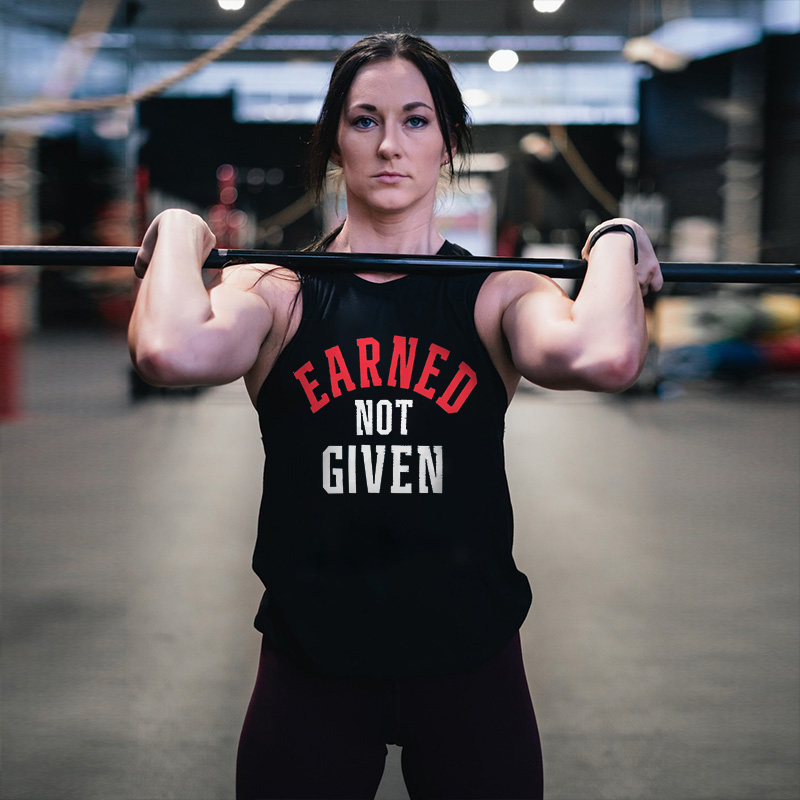 Earned Not Given Printed Women's Vest-traneing