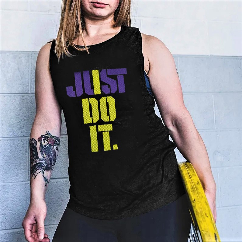 Just Do It Printed Women's Vest-traneing
