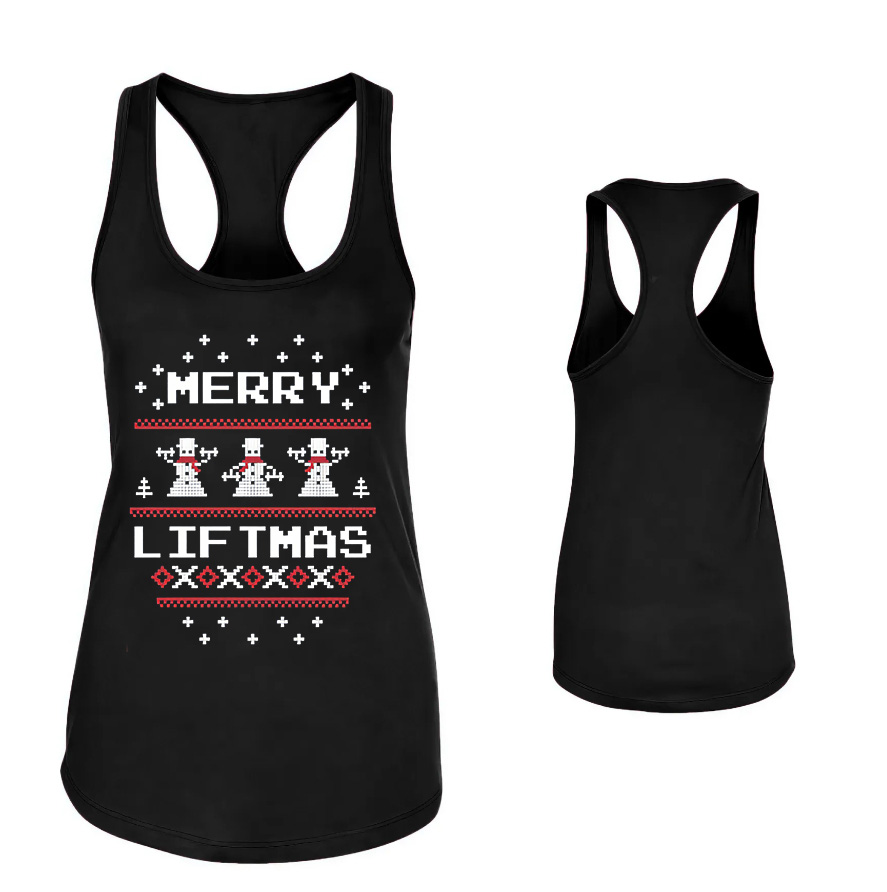 Merry Liftmas Printed Women's Tank Top-traneing