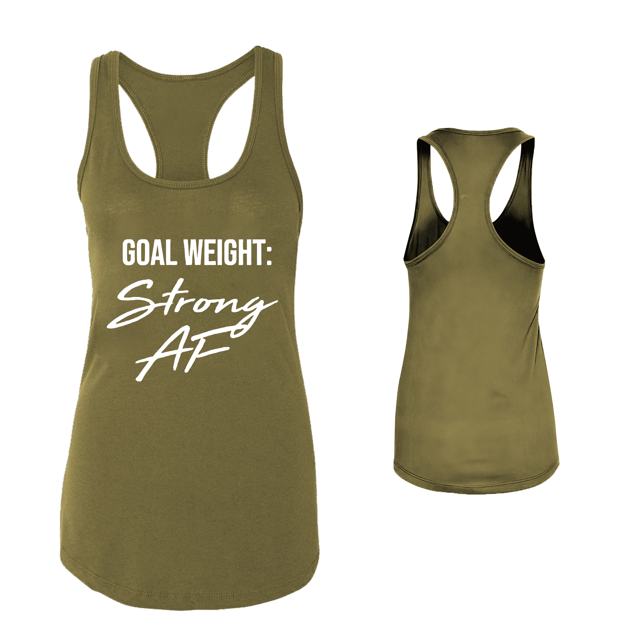 Goal Weight: Strong Af Printed Women's Tank Top