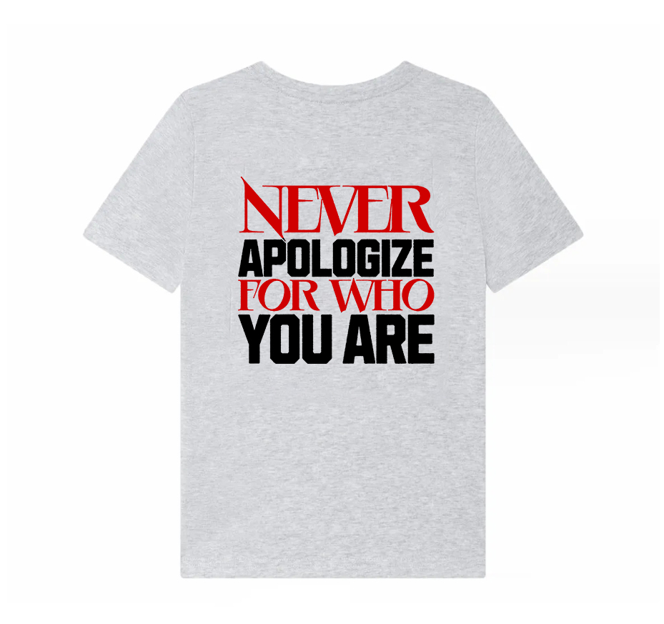 Never Apologize For Who You Are Printed Women's T-shirt