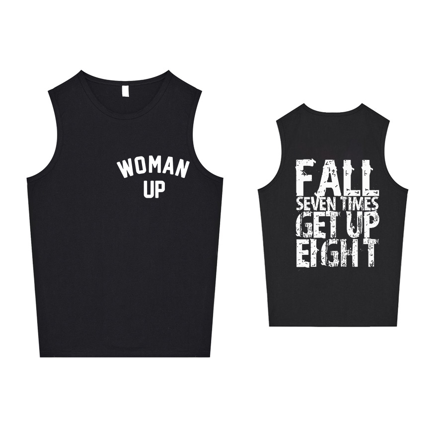 Fall Seven Times Get Up Eight Print Women's Vest