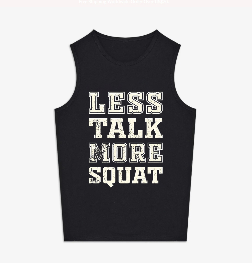 Less Talk More Squat Print Women's Vest