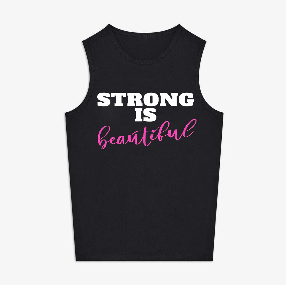 Strong Is Beautiful Print Women's Vest