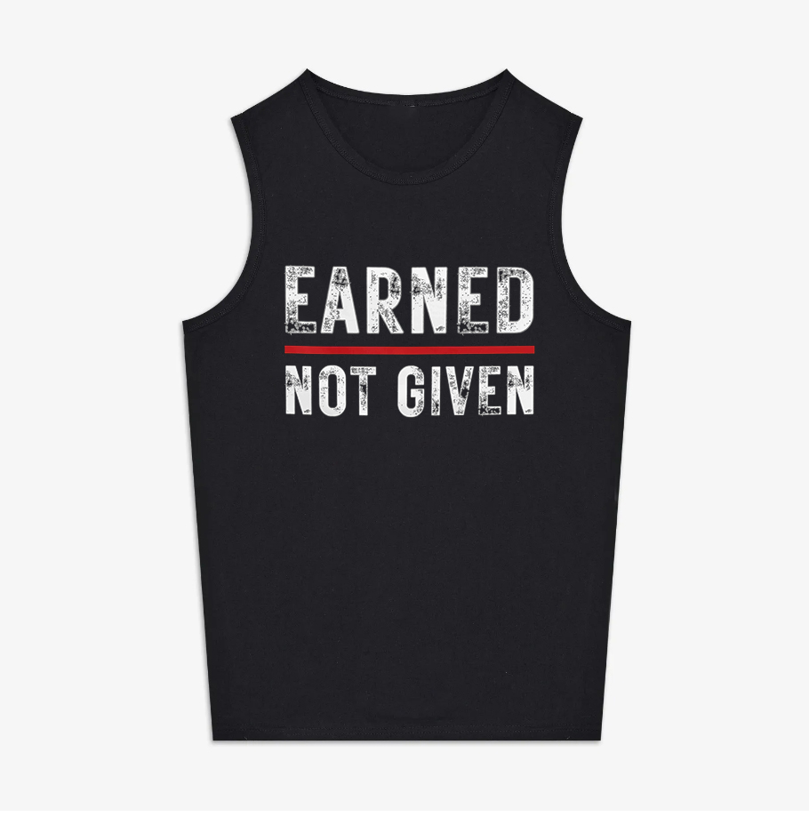 Earned Not Given Print Women's Vest-traneing