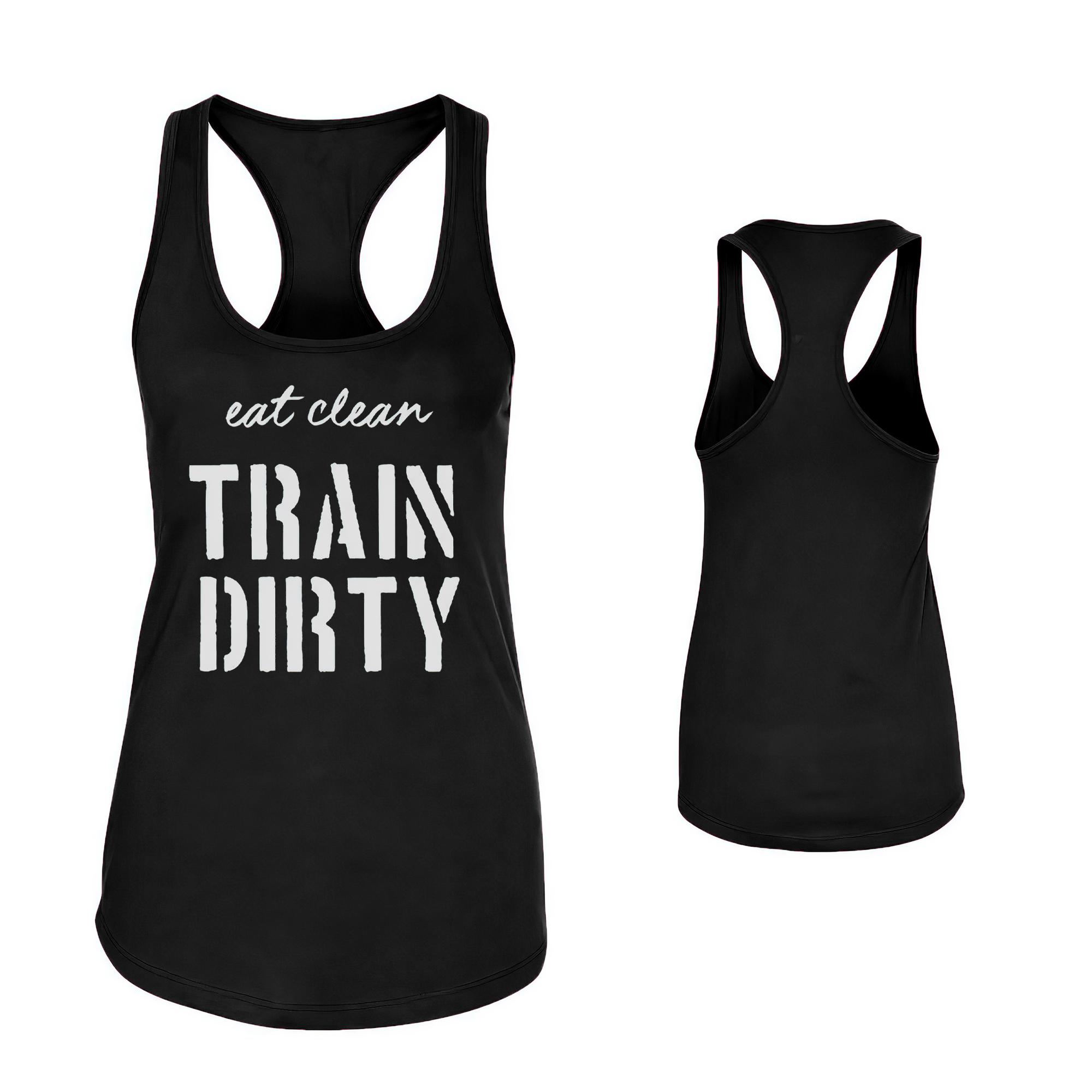 Eat Clean Train Dirty Printed Women's Tank Top-traneing